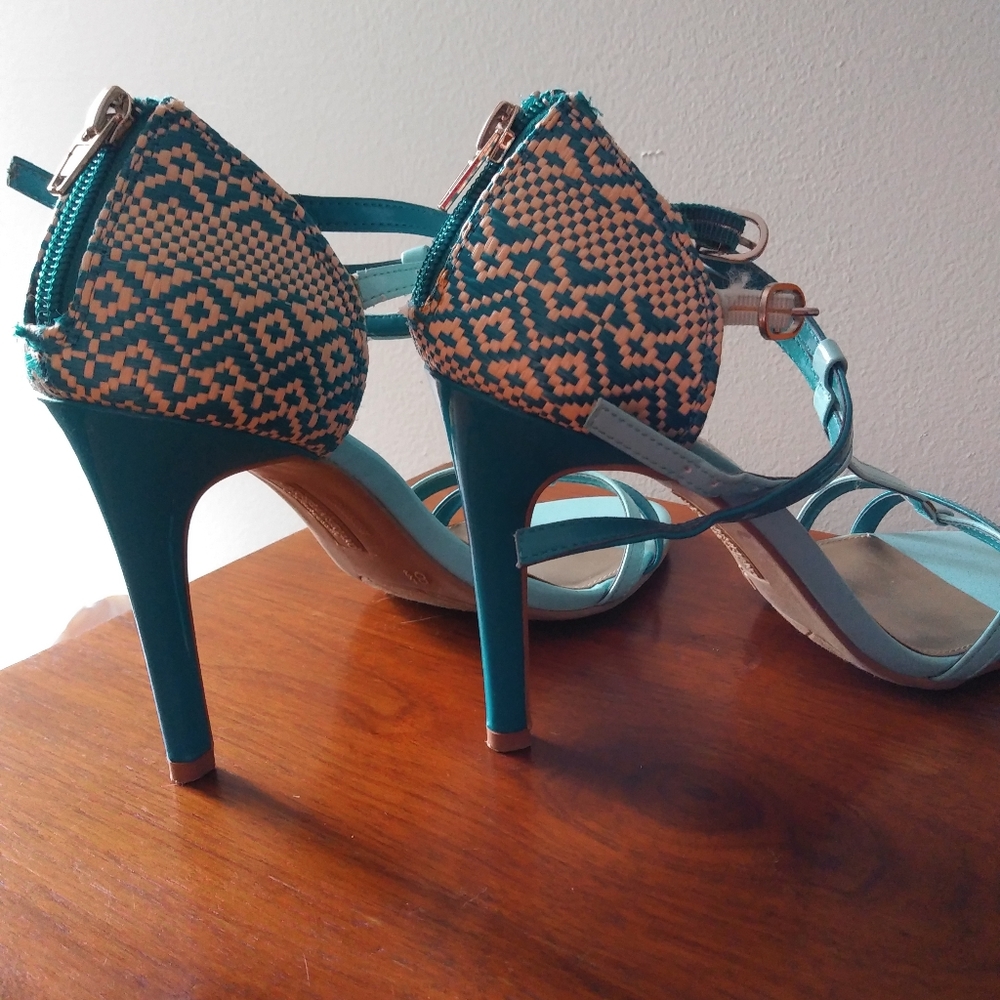 Blue Christian Siriano heels